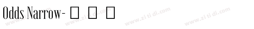 Odds Narrow字体转换